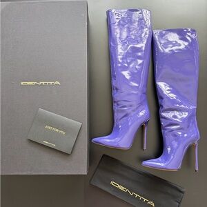 Identita Purple Women's High Heel Boots